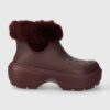 Crocs cizme de iarna Stomp Lined Boot culoarea bordo