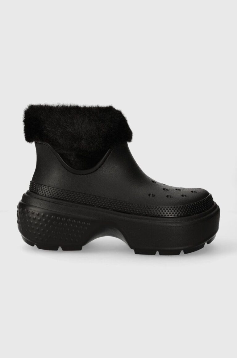 Crocs cizme de iarna Stomp Lined Boot culoarea negru