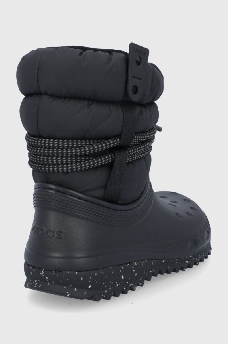 Crocs cizme de iarnă culoarea negru PUFF.LUXE.BOOT.W.207312-BLACK preţ