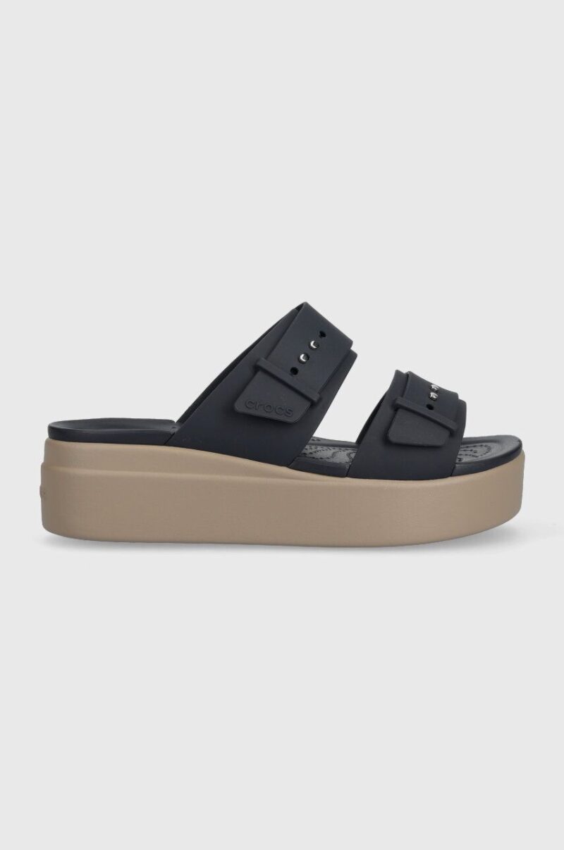 Crocs papuci Brooklyn Low Wedge Sandal femei