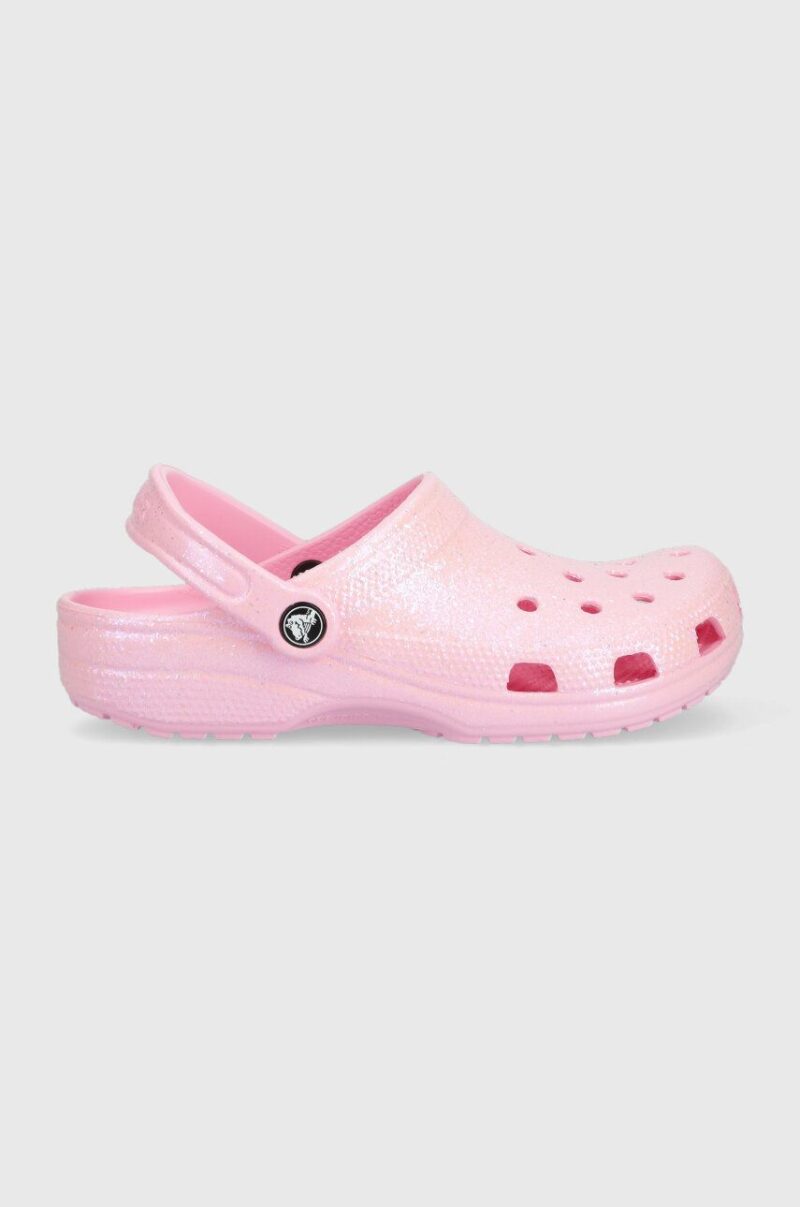 Crocs papuci Classic Glitter Clog femei