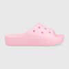 Crocs papuci Classic Platform Slide femei