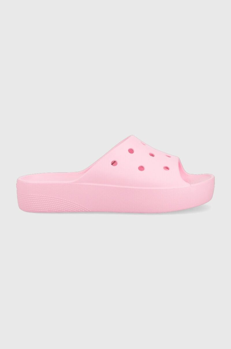 Crocs papuci Classic Platform Slide femei