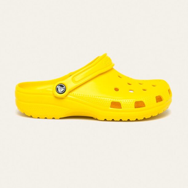 Crocs papuci Classic culoarea galben 207431