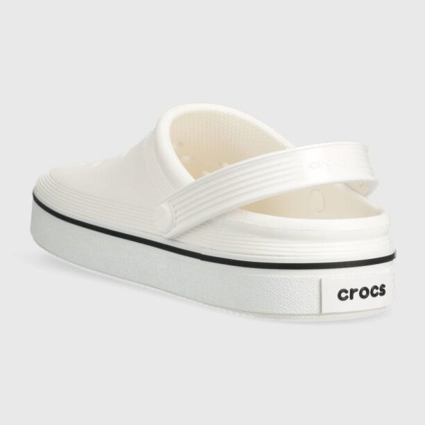 Crocs papuci Crocband Clean Clog culoarea alb 208371 preţ