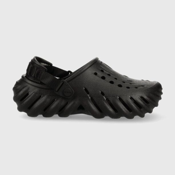 Crocs papuci Echo Clog culoarea negru 207937