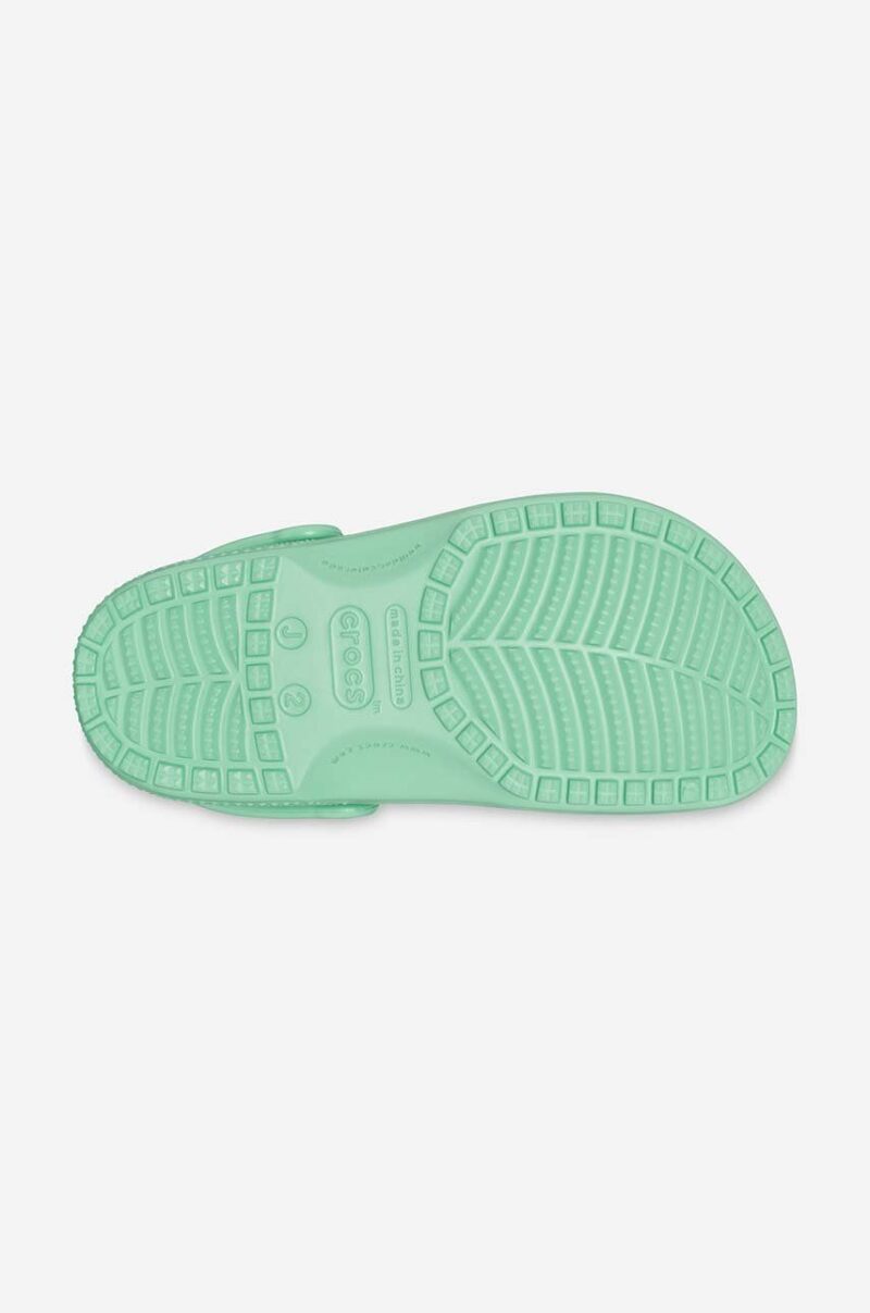 Crocs slapi Classic Kids Clog culoarea verde preţ