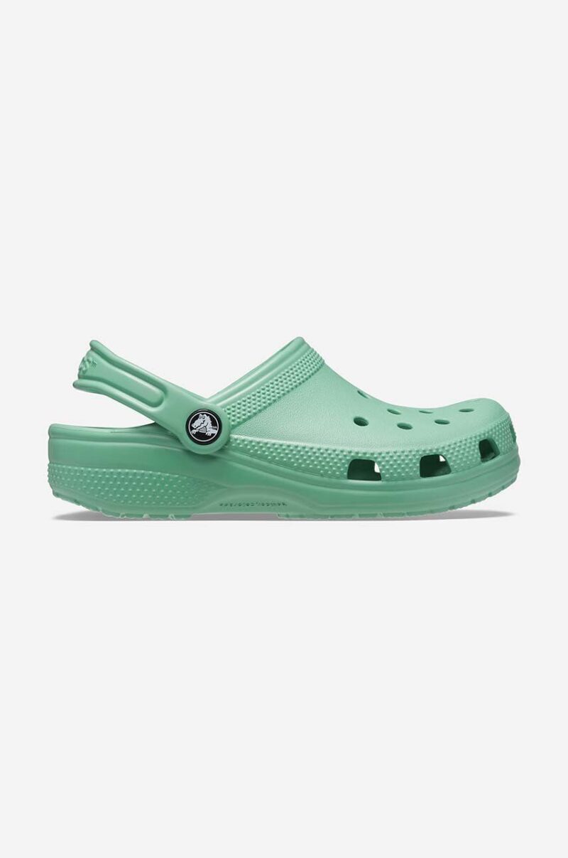 Crocs slapi Classic Kids Clog culoarea verde