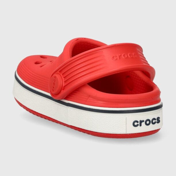 Crocs slapi copii CROCBAND CLEAN CLOG culoarea rosu preţ