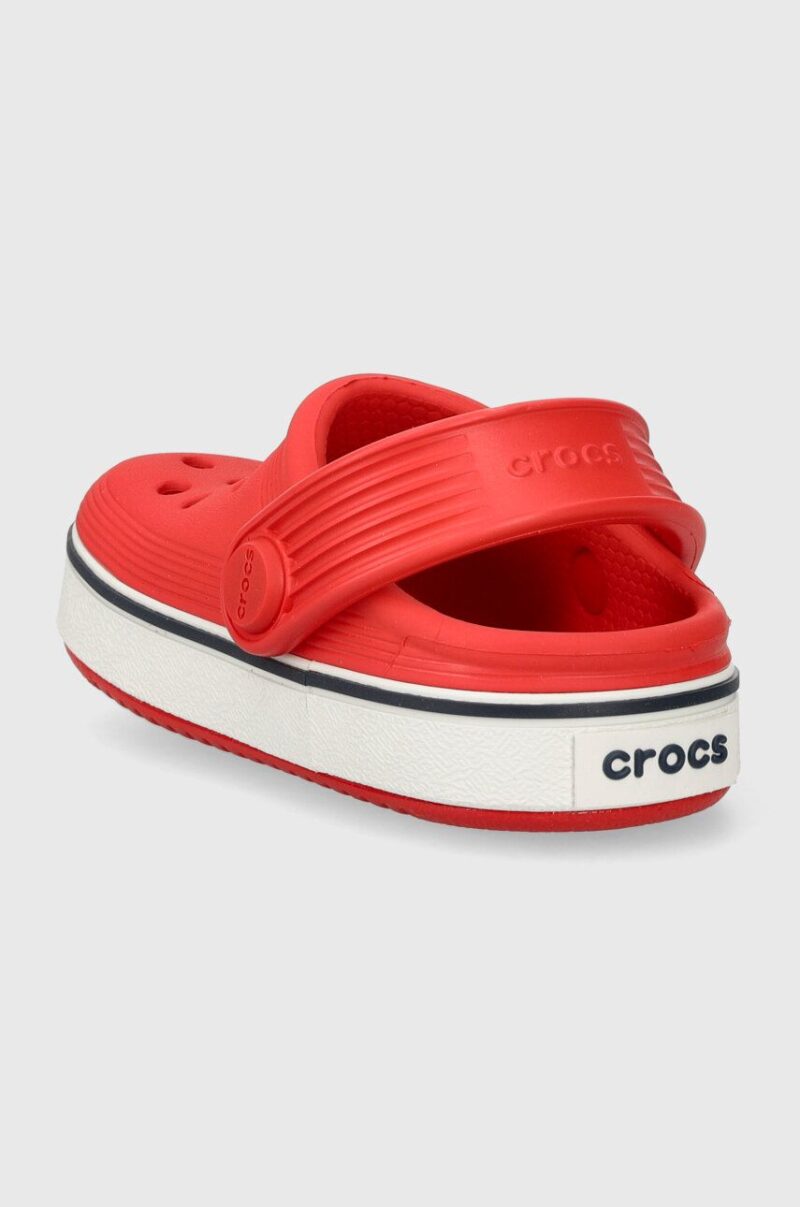 Crocs slapi copii CROCBAND CLEAN CLOG culoarea rosu preţ