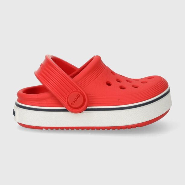 Crocs slapi copii CROCBAND CLEAN CLOG culoarea rosu