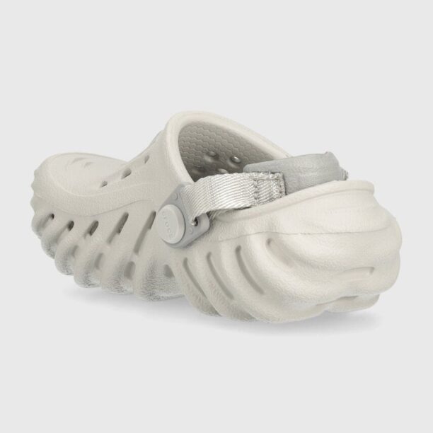 Crocs slapi copii ECHO CLOG culoarea gri preţ