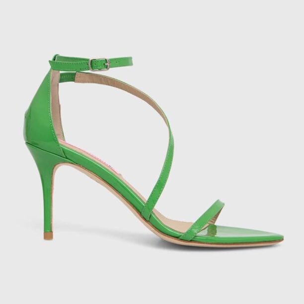 Custommade sandale de piele Amy Patent culoarea verde