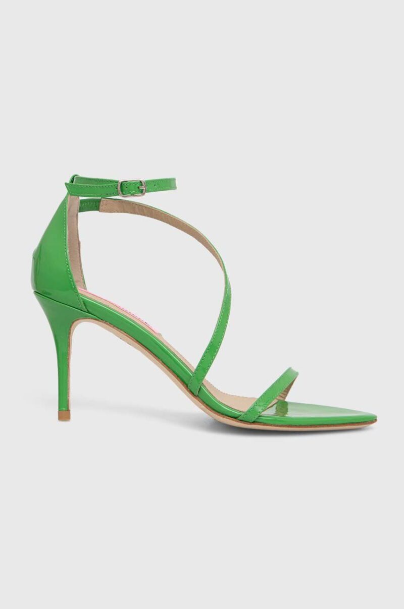 Custommade sandale de piele Amy Patent culoarea verde