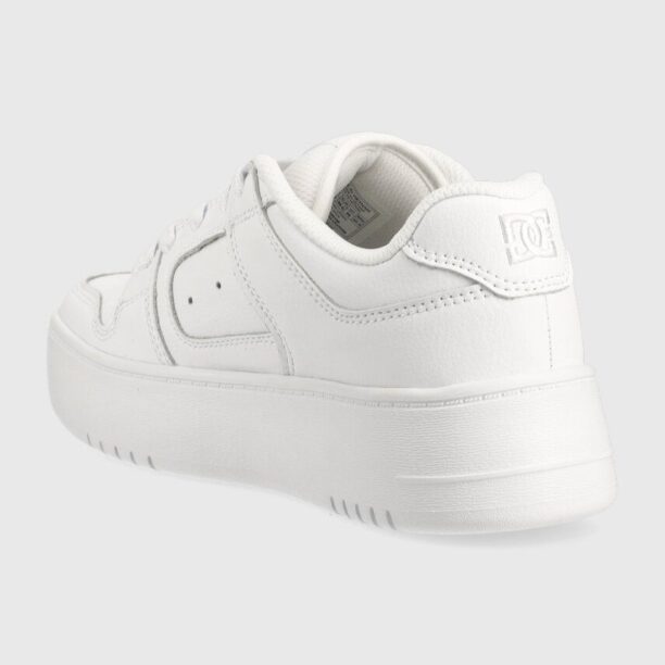 DC sneakers din piele culoarea alb preţ