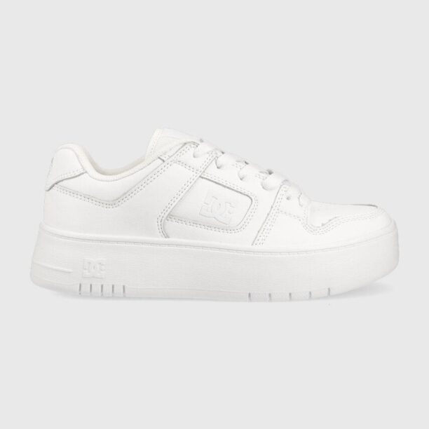 DC sneakers din piele culoarea alb