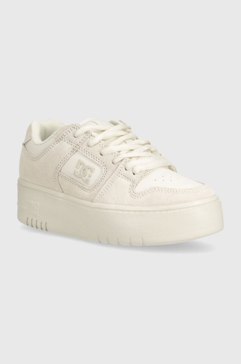 DC sneakers din piele culoarea bej