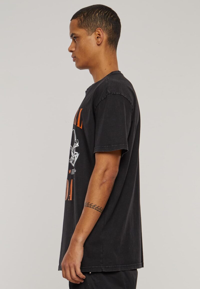 DEF Tricou 'Gameday'  portocaliu / negru / alb