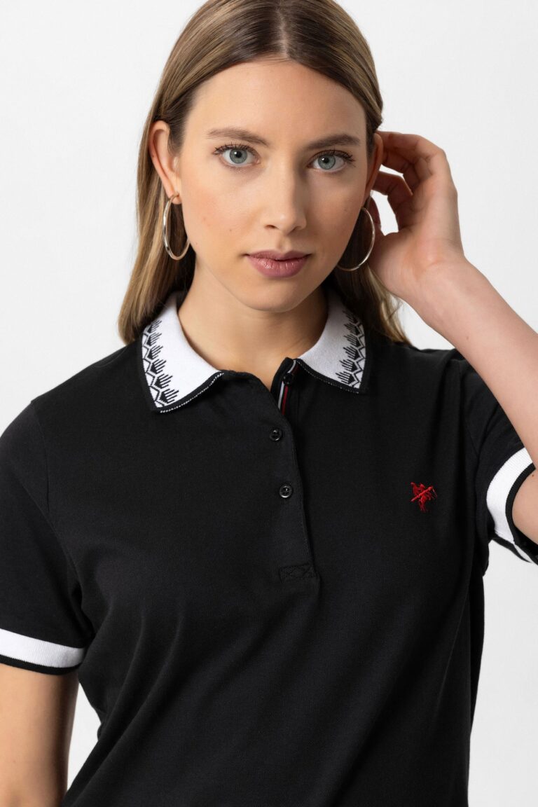 Cumpăra DENIM CULTURE Tricou 'CAROL'  roși aprins / negru / alb