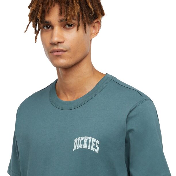 Original DICKIES Tricou 'AITKIN'  verde mentă / verde jad / alb