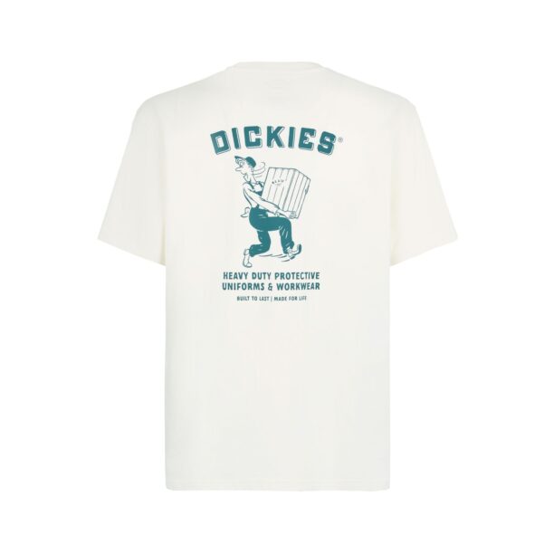 DICKIES Tricou 'DICKIES'  verde / alb