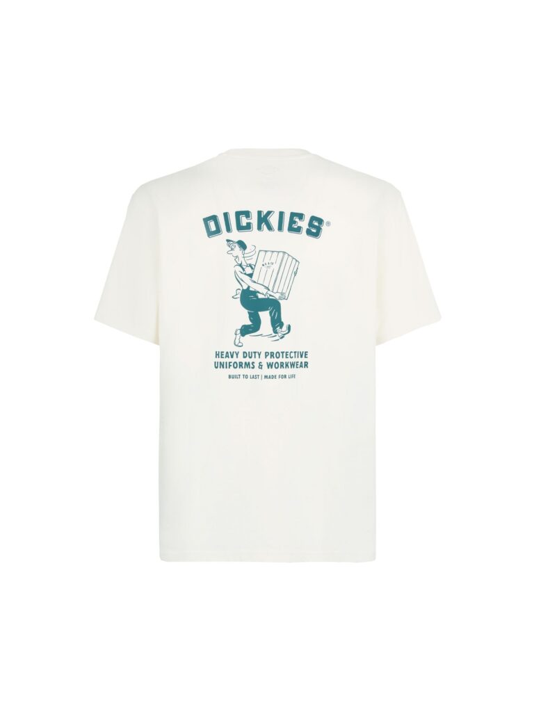 DICKIES Tricou 'DICKIES'  verde / alb