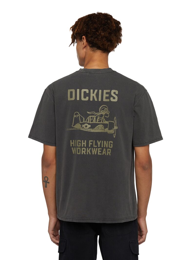 DICKIES Tricou 'HIGH FLYING WORKWEAR'  maro / negru preţ