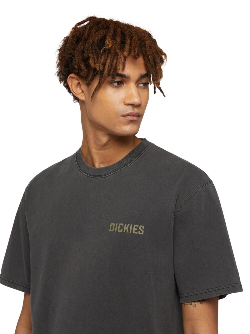 Original DICKIES Tricou 'HIGH FLYING WORKWEAR'  maro / negru