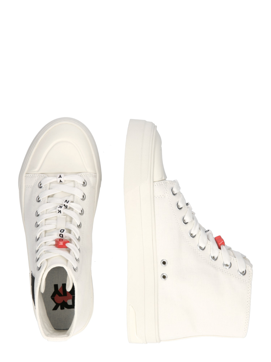 DKNY Sneaker înalt 'LOUISA'  roșu / negru / alb