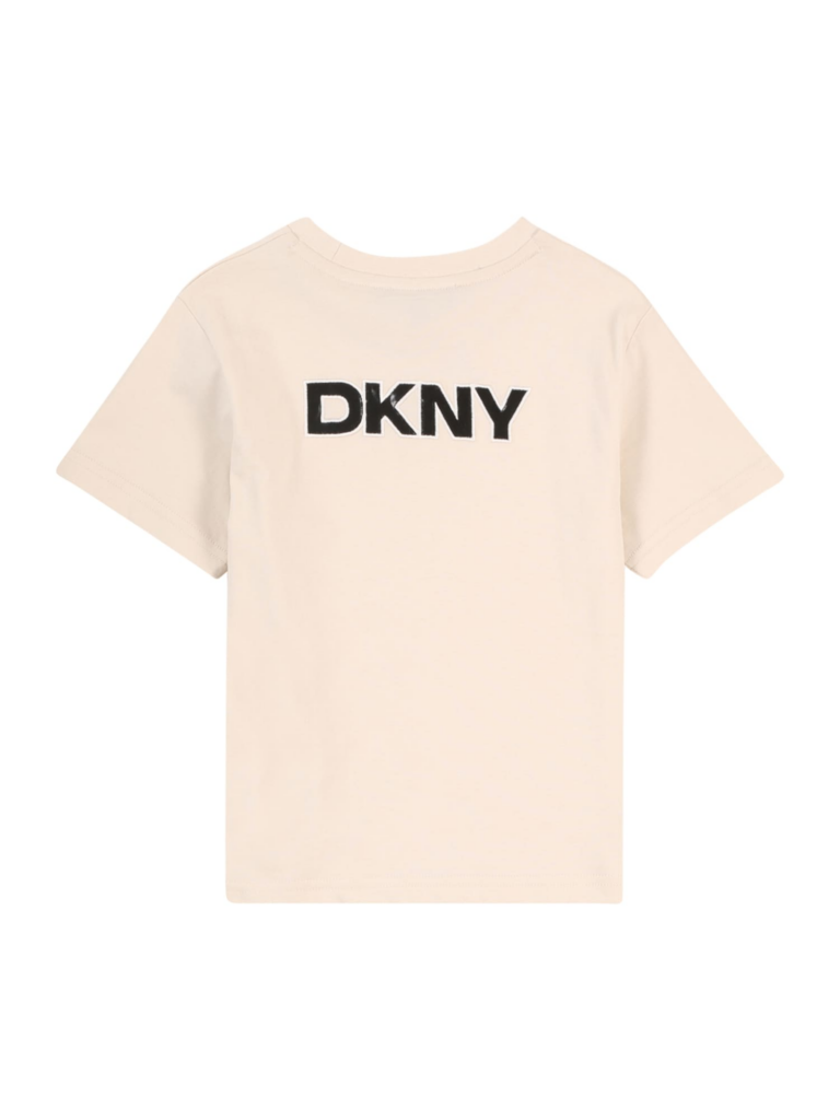 DKNY Tricou  portocaliu caisă / roz pal / alb