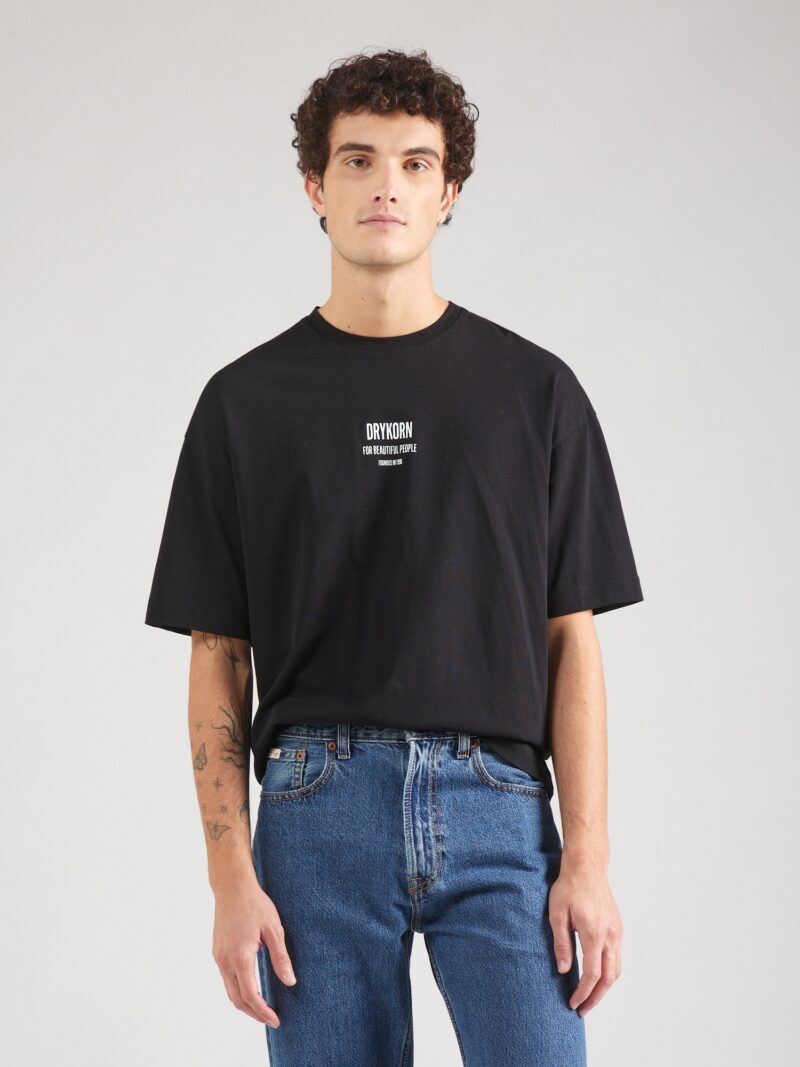 DRYKORN Tricou 'Anayo 1996'  negru / alb