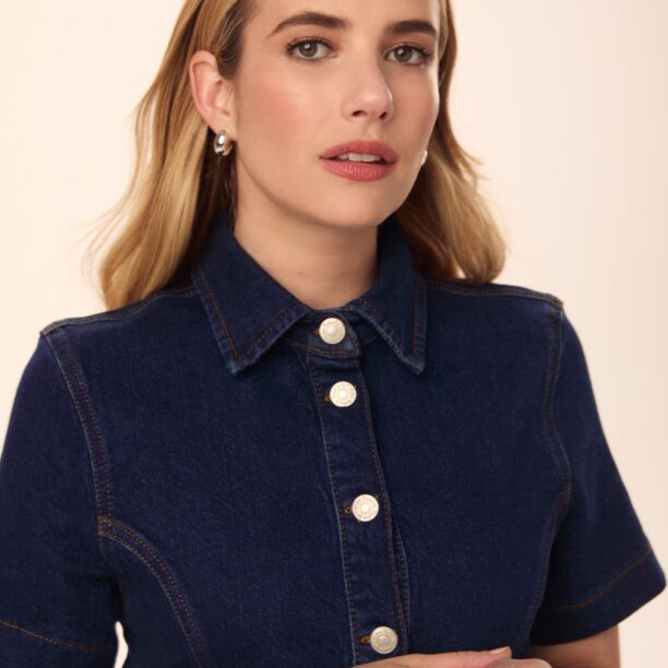 Preţ Daahls by Emma Roberts exclusively for ABOUT YOU Rochie tip bluză 'Therese'  albastru închis