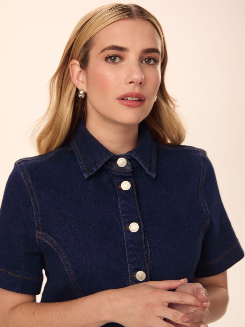 Preţ Daahls by Emma Roberts exclusively for ABOUT YOU Rochie tip bluză 'Therese'  albastru închis