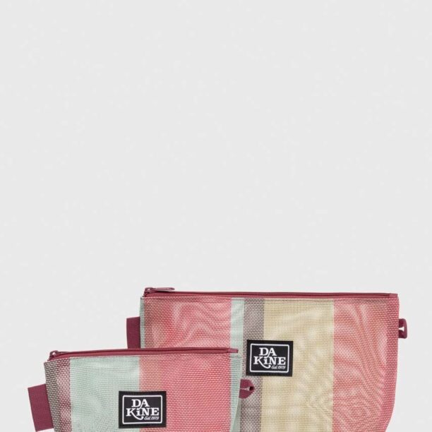 Dakine portfard MESH POUCH SET 2-pack culoarea roz