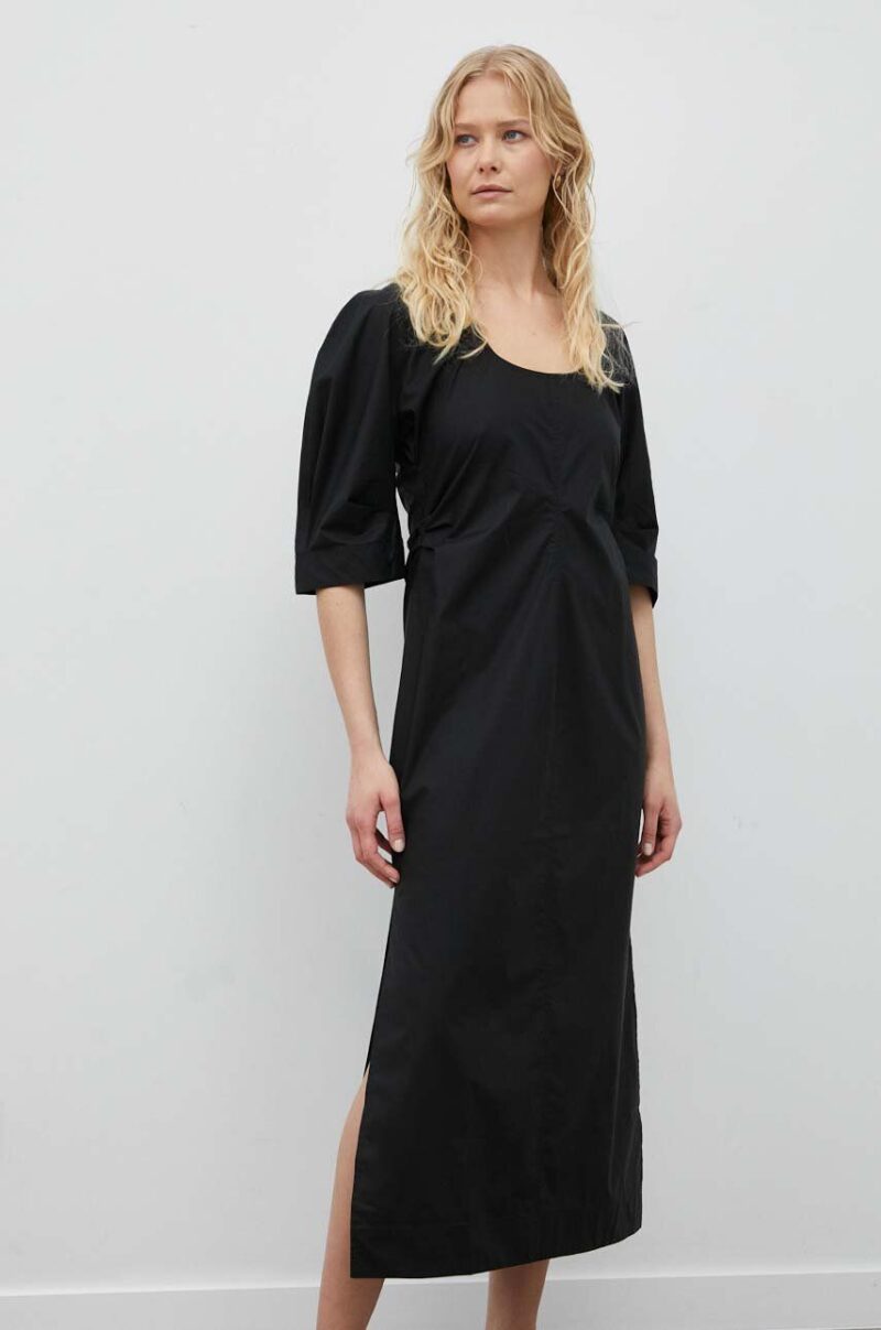 Day Birger et Mikkelsen rochie din bumbac Megan culoarea negru