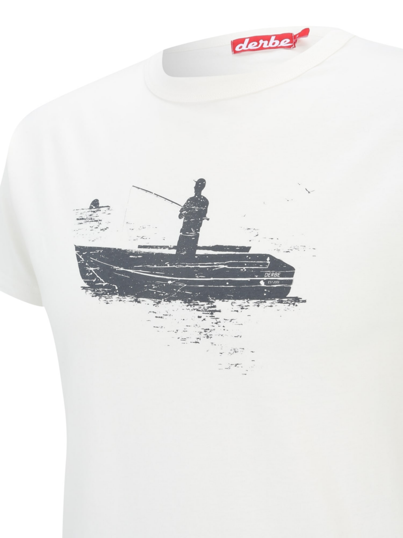 Derbe Tricou  gri închis / alb murdar preţ