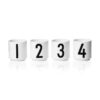 Design Letters set de cești Mini Cups 4-pack