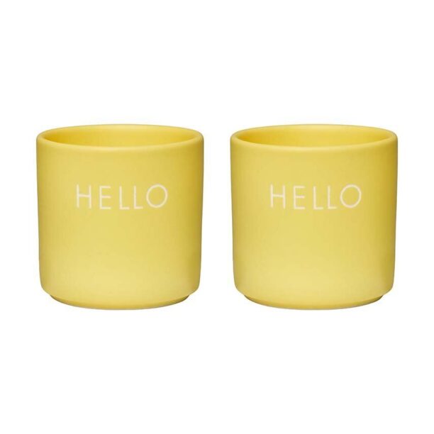 Design Letters set de pahare pentru ou Yello Hello 2-pack