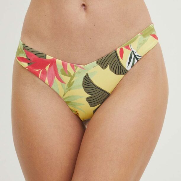 Desigual chiloti de baie PALMS BOTTOM culoarea galben