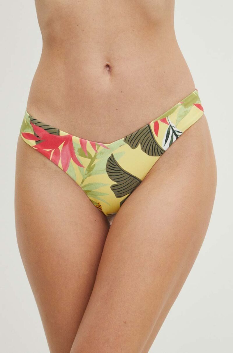 Desigual chiloti de baie PALMS BOTTOM culoarea galben