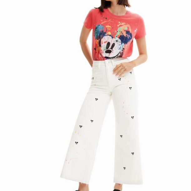 Desigual jeansi x Disney femei medium waist