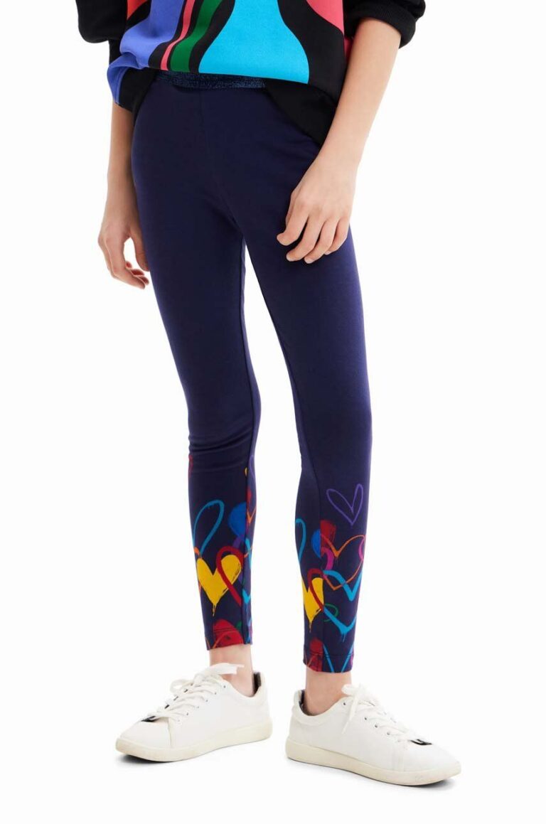 Desigual leggins copii culoarea albastru marin