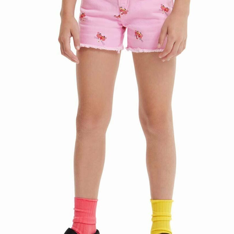 Desigual pantaloni scurti copii culoarea roz