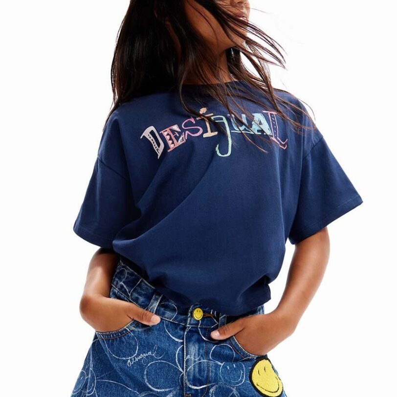 Desigual pantaloni scurti din denim pentru copii modelator