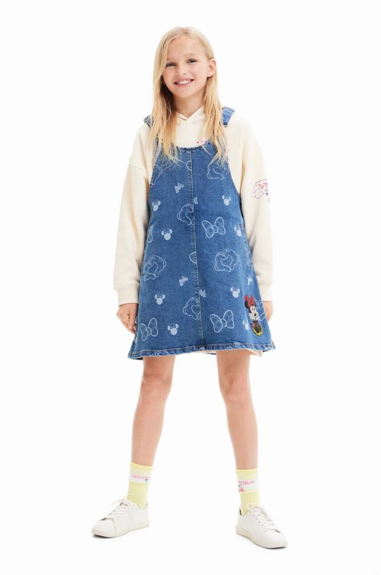 Desigual rochie din denim pentru copii x Disney mini