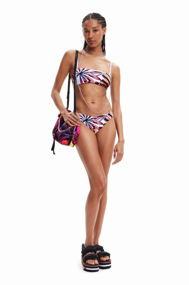 Desigual sutien de baie culoarea alb