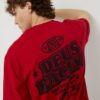 Deus Ex Machina tricou din bumbac culoarea rosu