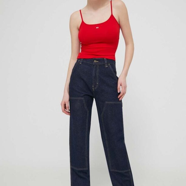 Dickies jeansi MADISON DOUBLE KNEE DENIM W femei high waist