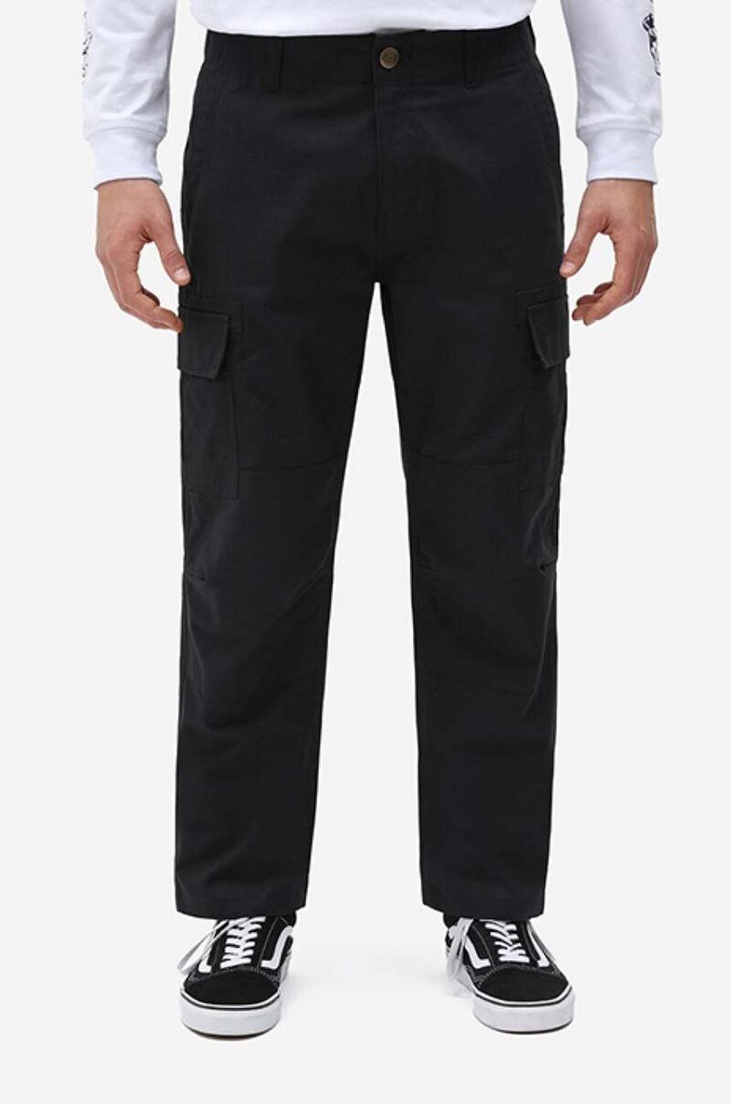 Dickies pantaloni de bumbac culoarea negru