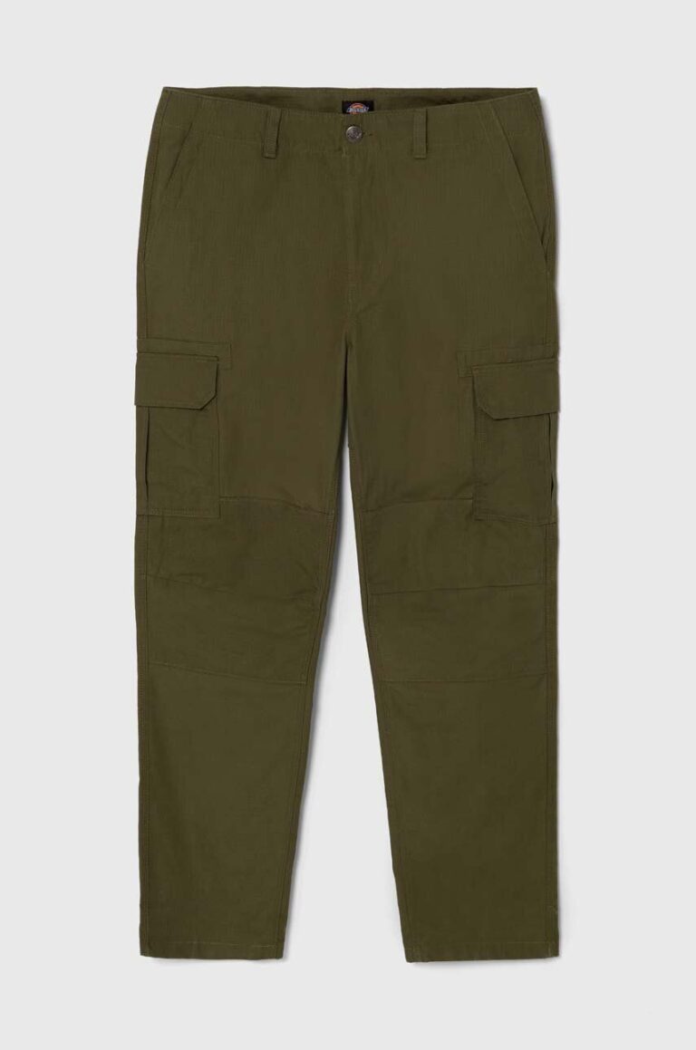 Dickies pantaloni de bumbac culoarea verde